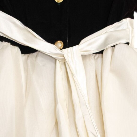Popaye's Size 2 Vintage Daisy Kingdom Girls Dress Black Velvet & White Tulle - Picture 8 of 8